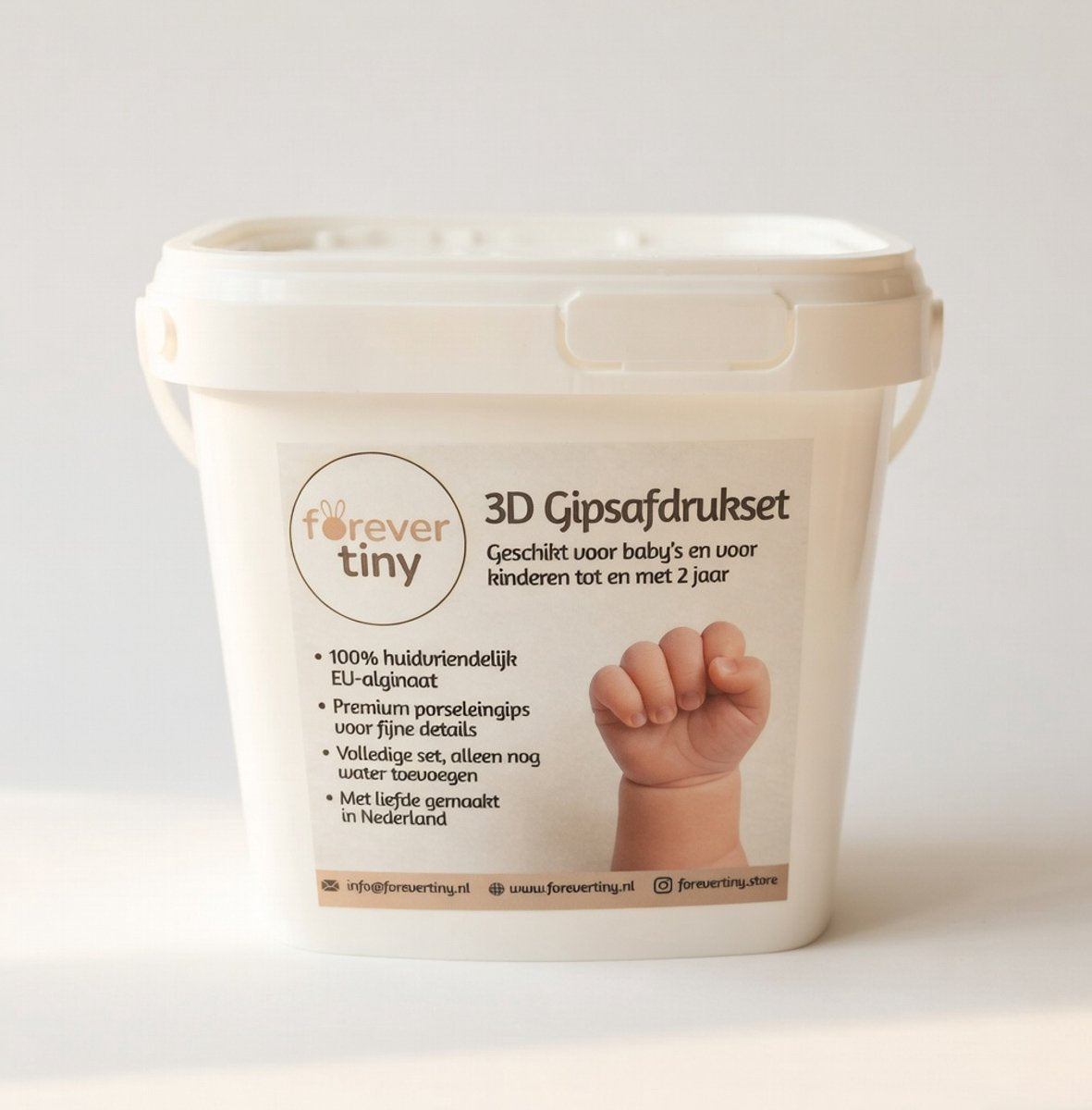 Forever Tiny® Luxe 3D Plaster Cast Kit - Baby Hand & Foot - Good for 2 Casts - Perfect gift